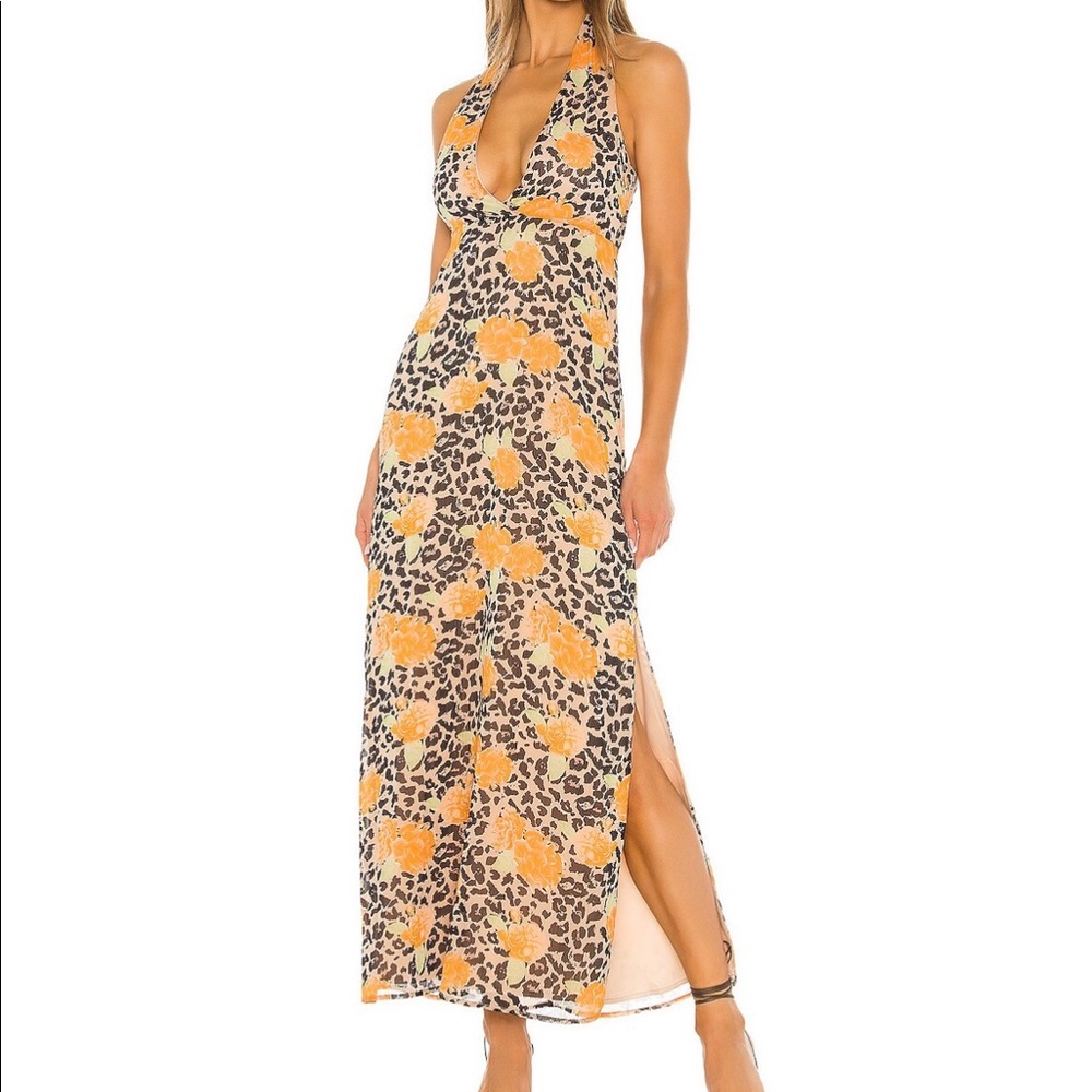 Majorelle halter top maxi dress